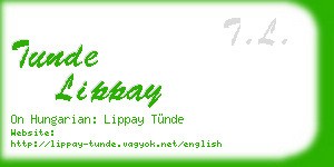 tunde lippay business card